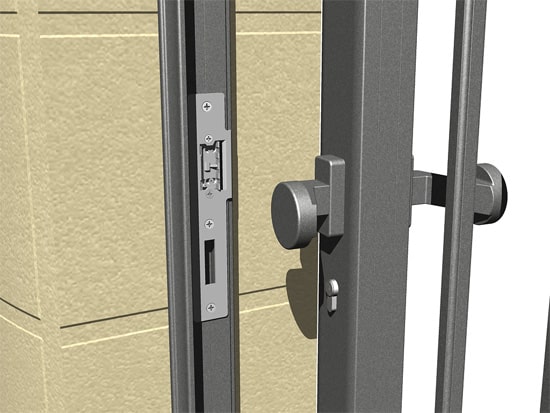 Dessin de gâche électrique de portillon