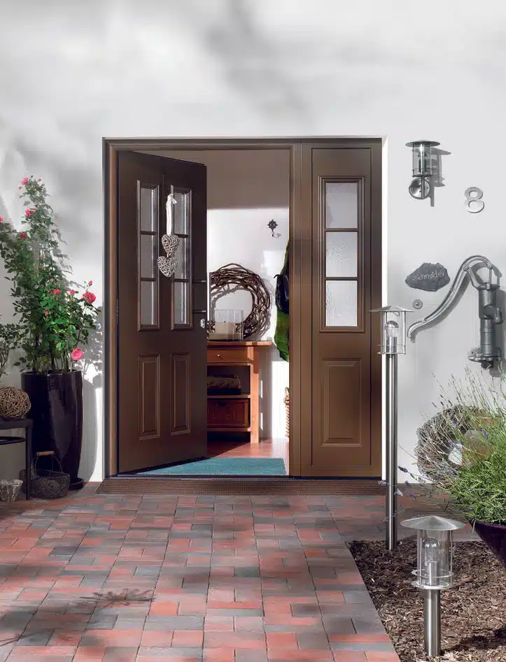 Porte d'entrée Hormann vitrée